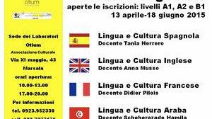 I Laboratori Linguistici di Otium quinta edizione. livello previsti: livello A1, A2 e B1