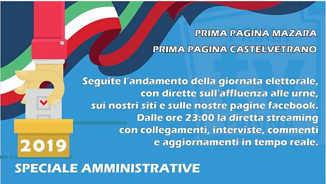 Amministrative turno di ballottaggio affluenza ore 19.00. Ed alle 23.00 parte la diretta con lo spoglio ed i commenti