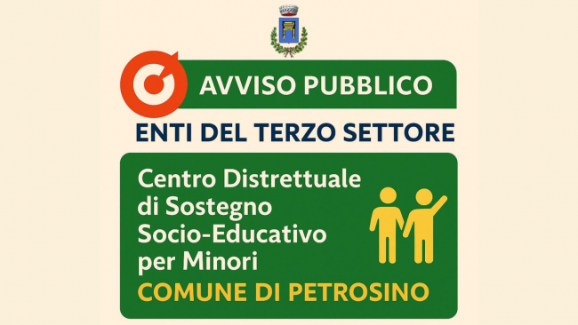 Petrosino, avviso pubblico per centro distrettuale di sostegno socio-educativo territoriale per minori
