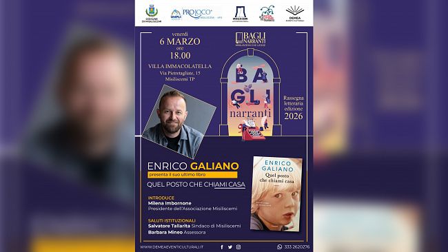 Misiliscemi. Enrico Galiano apre il 6 marzo la Rassegna Letteraria 