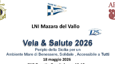 Mazara, oggi l'iniziativa Vela & Salute 2026: mare, prevenzione e inclusione sociale