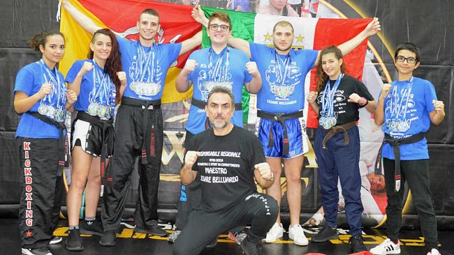 34 medaglie e 12 titoli mondiali per il Team Sicilia del Maestro Cesare Belluardo al campionato mondiale unificato WTKA 2018
