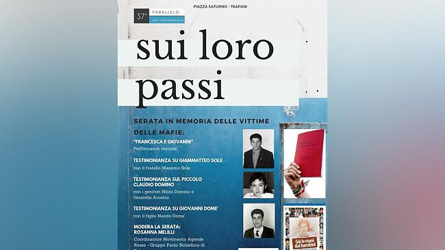 Serata in memoria delle vittime innocenti della mafia: “Sui loro passi”