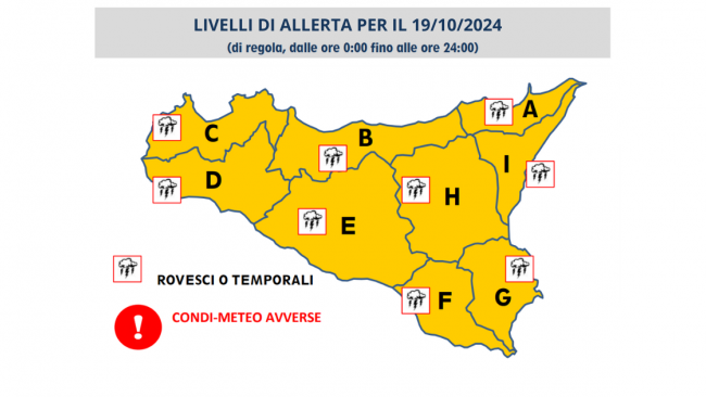Maltempo in Sicilia: rischio di temporali e fulmini nelle prossime ore