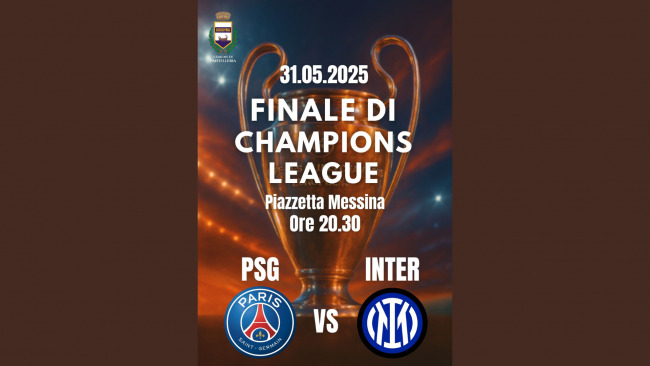 Pantelleria, in piazzetta Messina la proiezione della finale di UEFA Champions League 2025
