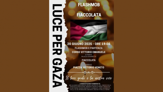 La Diocesi aderisce al flash mob per Gaza organizzato a Trapani