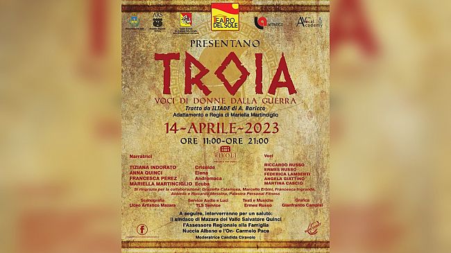 Mazara, il Teatro del Sole porta in scena “Troia: voci di donne dalla guerra”