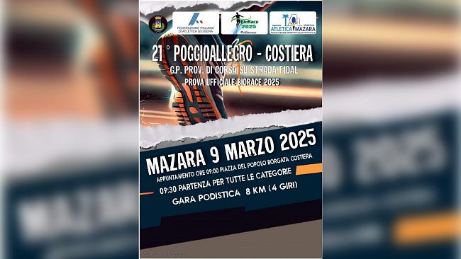 ​Podismo: a Mazara la 21ª PoggioAllegro-Costiera, tutte le info su percorso e viabilità
