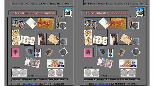 Mazara, il Circolo Filatelico Numismatico apre il “Mercatino del Collezionista”