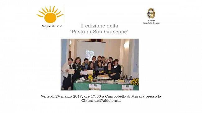Campobello, domani, 24 marzo, la seconda edizione del concorso “La Pasta di San Giuseppe”