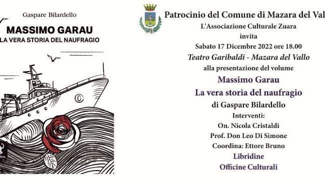 A Mazara la presentazione del libro “Massimo Garau.La vera storia del naufragio”