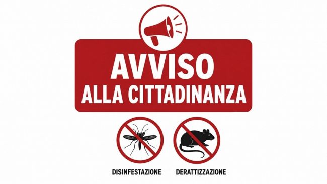 Lunedì prossimo gli interventi di derattizzazione e disinfestazione a Marsala, si invita a prestare attenzione