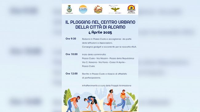 Alcamo: venerdì 4 aprile giornata dedicata al Plogging