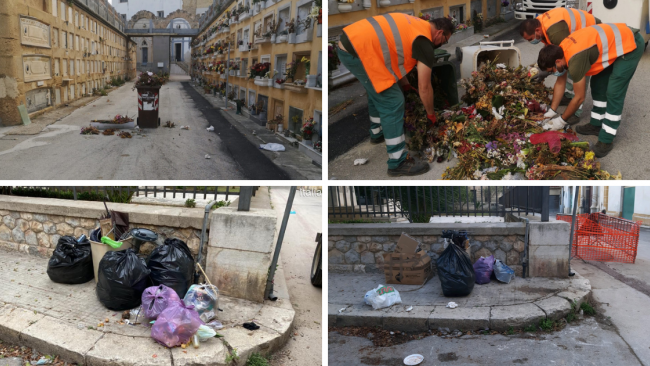 Marsala, interventi di pulizia al Cimitero Comunale e Villa del Rosario