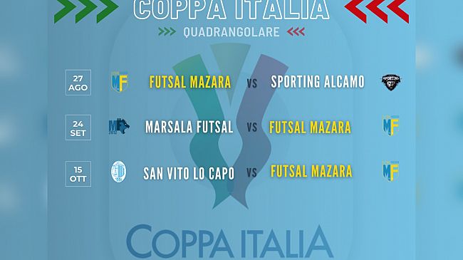 ASD Futsal Mazara 2020, Coppa Italia: si comincia il 27 agosto