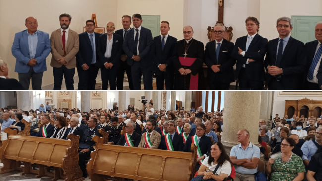Partanna, il saluto del sindaco on Catania, a Monsignor Domenico Mogavero