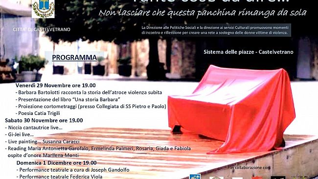 Castelvetrano: la “panchina rossa” torna a rianimarsi con un week-end ricco di testimonianze