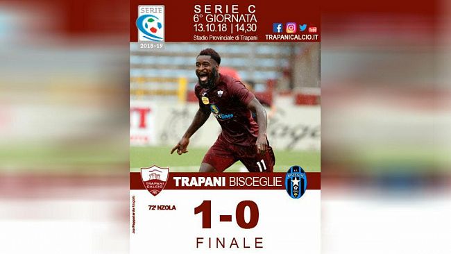 Il Trapani torna a vincere, battuto 1-0 il Bisceglie