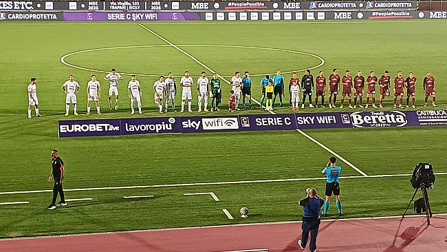 Calcio, serie C: ​Trapani-Catania 0-0 all'intervallo