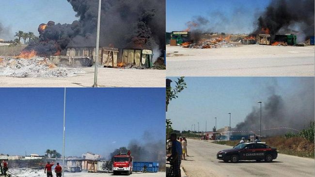 Mazara, differenziata a fuoco in via Salvemini. Era prevedibile vista l’inciviltà…? Discarica troppo vicina al centro abitato.