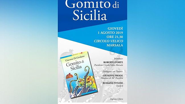 Giovedì 1 agosto al Circolo Velico di Marsala, la presentazione del Libro “Gomito di Sicilia” di Giacomo Di Girolamo