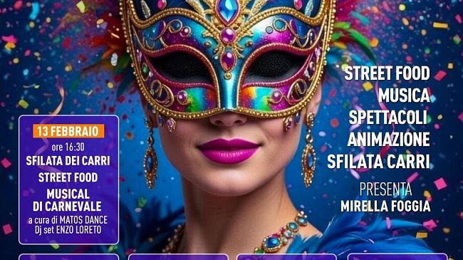 Carnevale Mazara 2026: si parte venerdì 13 febbraio Rinviata l’apertura di un giorno per il maltempo