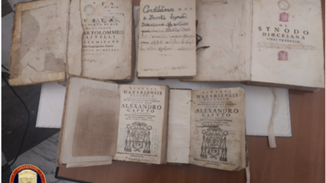 Mazara, restituiti 5.000 documenti di età compresa tra il 1400-1800 alla Diocesi