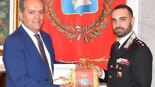 ​Visita istituzionale a Palazzo comunale del nuovo Comandante dei Carabineri di Marsala