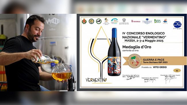 Trapani. Sesta medaglia d’oro al vermentino dell’enologo Vito Oddo 