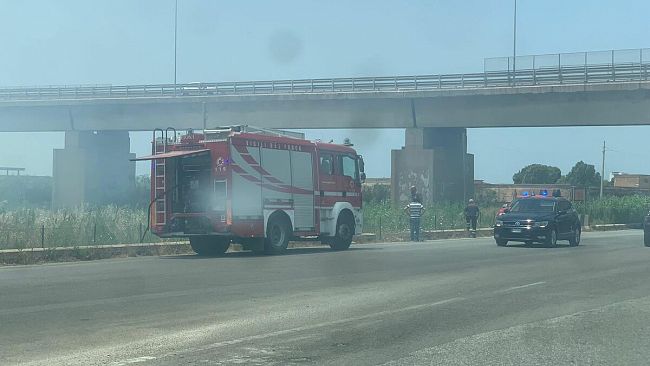 Trapani, incendio in Via Marsala