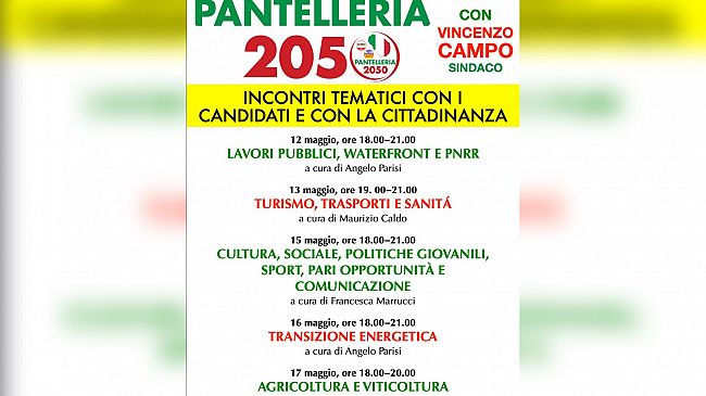 Pantelleria2050: oggi incontro su lavori pubblici, Waterfront e progetti PNNR