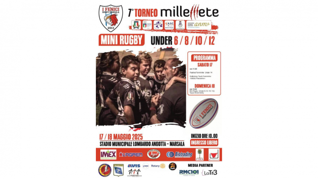 Marsala, Rugby: il 17 e 18 maggio il 7° torneo