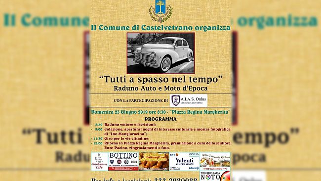 Domani a Castelvetrano “tutti a spasso nel tempo”raduno auto e moto d’epoca