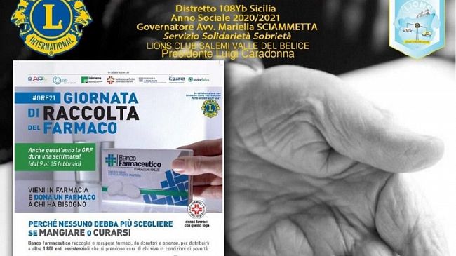 Banco Farmaceutico a Salemi e Gibellina dal 9 al 15 febbraio 2021.