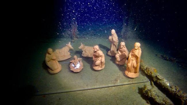 Un presepe subacqueo nel mare di Trapani