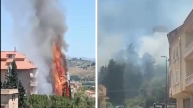 ​Vasto incendio a Salemi vicino alla Posta centrale
