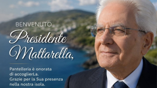 Pantelleria, il presidente della Repubblica Mattarella arriva sull'Isola 