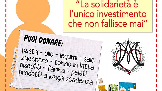 “Non solo Natale”, al via una raccolta alimentare promossa dall’Ass. “L’Addolorata”