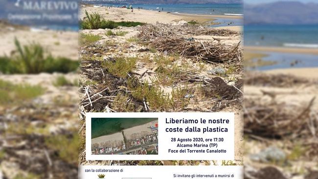 Alcamo Marina: pulizia della spiaggia tratto di costa del Torrente Canalotto