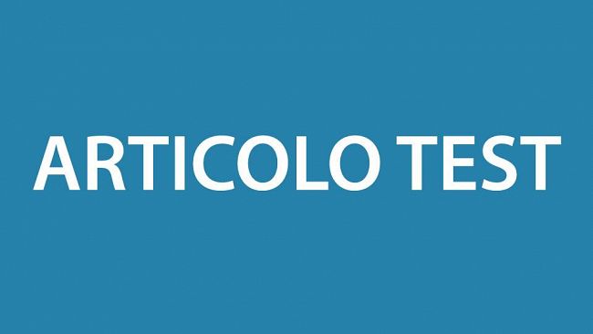 articolo test numero 3