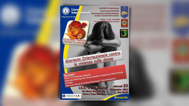 Erice, LC Trapani, Giornata Internazionale lotta contro violenza sulle donne