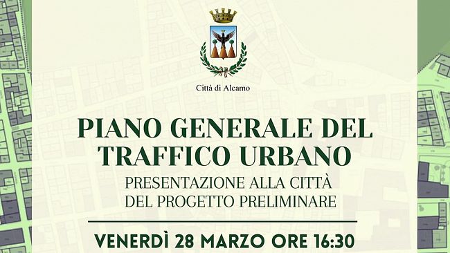 Alcamo, venerdì 28 marzo presentazione alla città del progetto preliminare del piano generale traffico urbano 