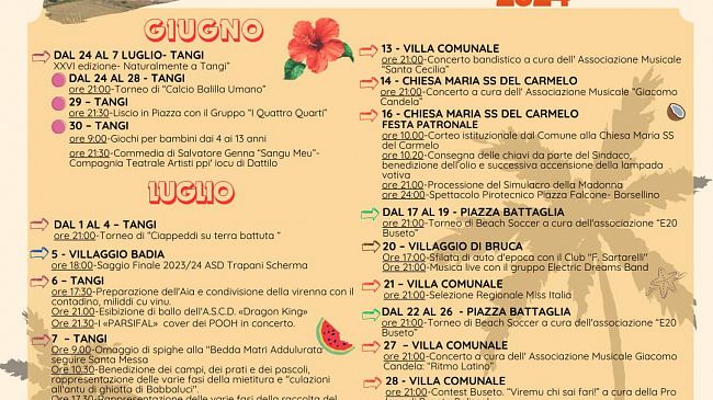 Buseto Palizzolo, al via agli eventi di 