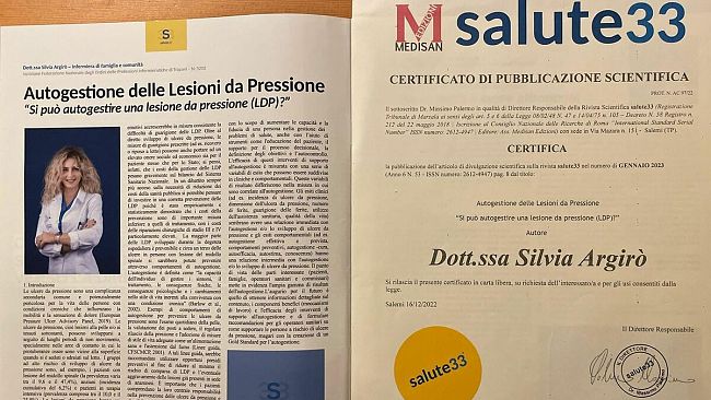Pubblicazione scientifica su “Salute 33” della mazarese Silvia Argirò 