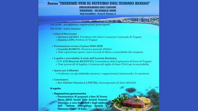 ​Trapani. “Il futuro del tonno rosso” in un focus su ripartizione quote e nuovi accordi di filiera