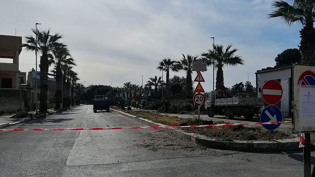 Via Mons. C. Trapani: avviata rimozione pini che hanno generato pericolosi dossi