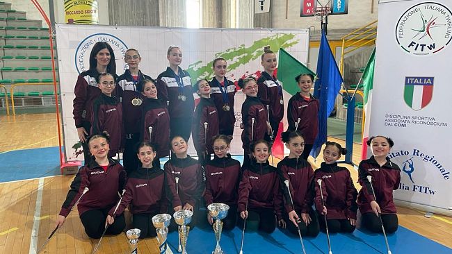 Twirling, le atlete della Venus si laureano campionesse regionali 