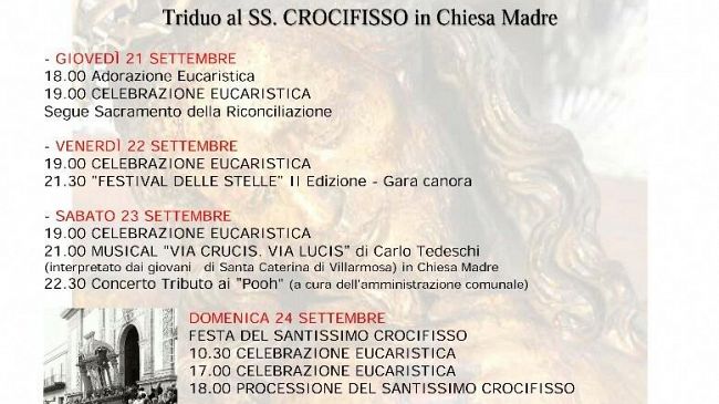 A Campobello si festeggia il Santissimo Crocifisso