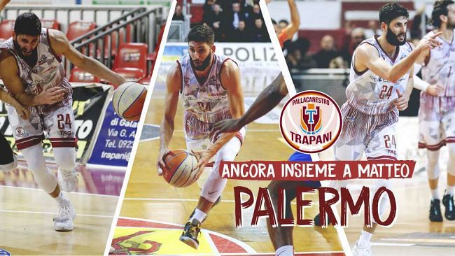 Pallacanestro Trapani, Matteo Palermo granata per altri due anni