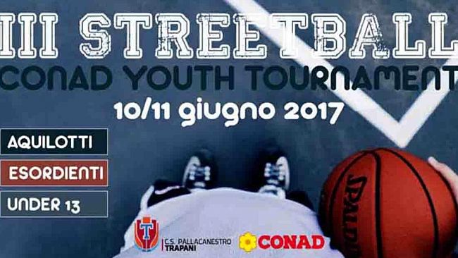 Pallacanestro Trapani, dal 10 all’11 giugno la III edizione del “Conad Youth Tournament”